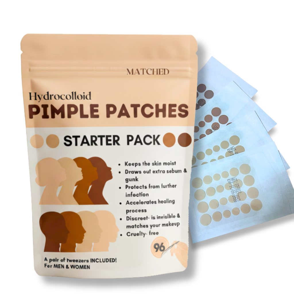 Starter Pack- Skin tone Round Hydrocolloid Pimple Patches – 96 Count (3 Sizes)