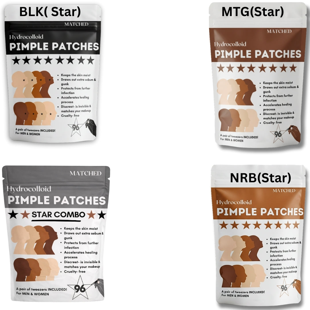 Medium Deep Brown Star Pimple Patches- 96 Count