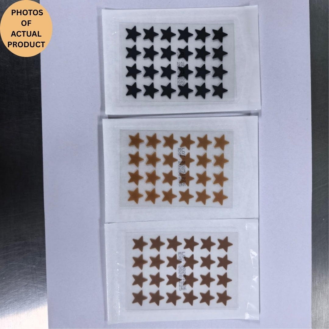 Medium Deep Brown Star Pimple Patches- 96 Count